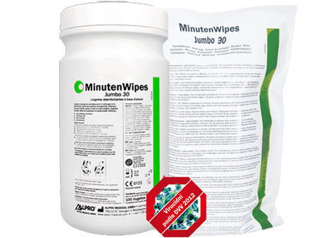 Alpro MinutenWipes30 JUMBO STARTER Set, 1 x dávkovač + 1 x refill balení 100 wipes