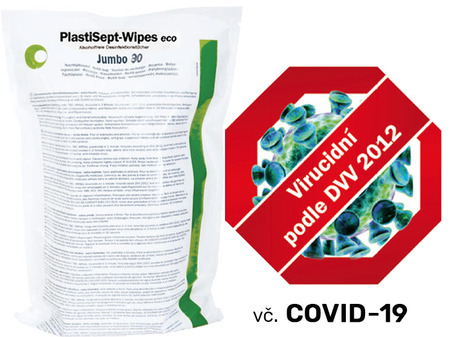 Alpro PlastiSept JUMBO Wipes 30 eco - 21x26 cm Náhradní dezinfekční ubrousky na citlivé povrchy a plasty