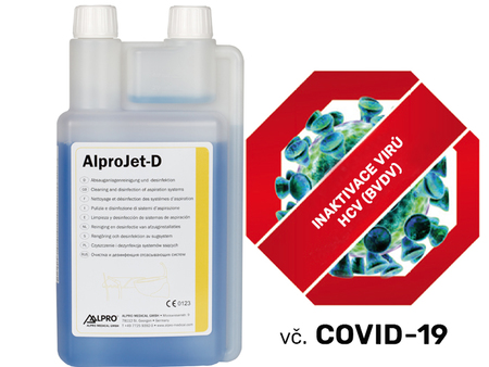 AlproJet-D 1L vysoce účinný koncentrát dezinfekce pro denní údržbu odsávání soupravy,