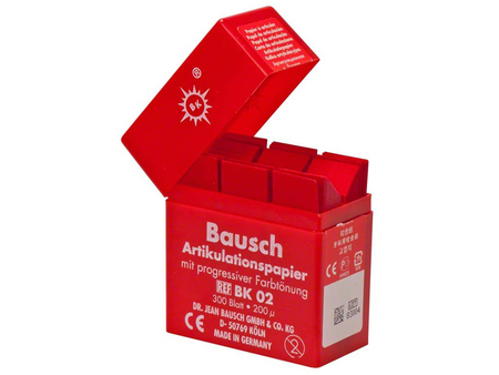 Artikulační papír Bausch BK02, červený, 300 ks (krabička), 70250