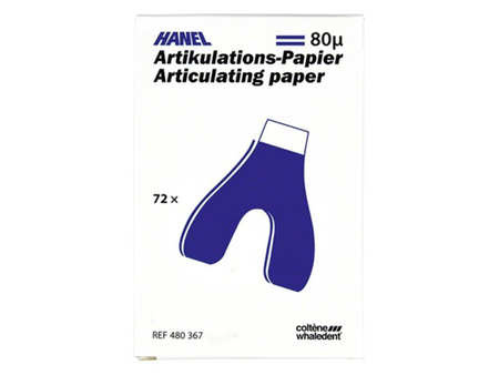 Artikulační papír HANEL 80 µm, 72 ks, podkova, modrá (76605)