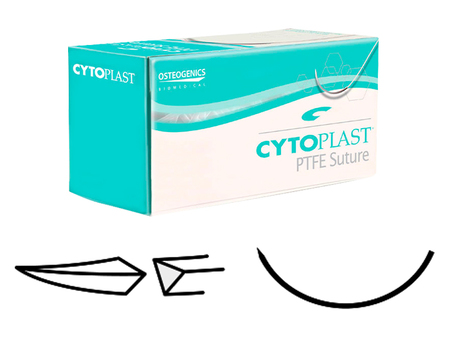 Cytoplast™ PTFE monofil CS051819BK, USP 3-0 / 19 mm 12ks, černá jehla