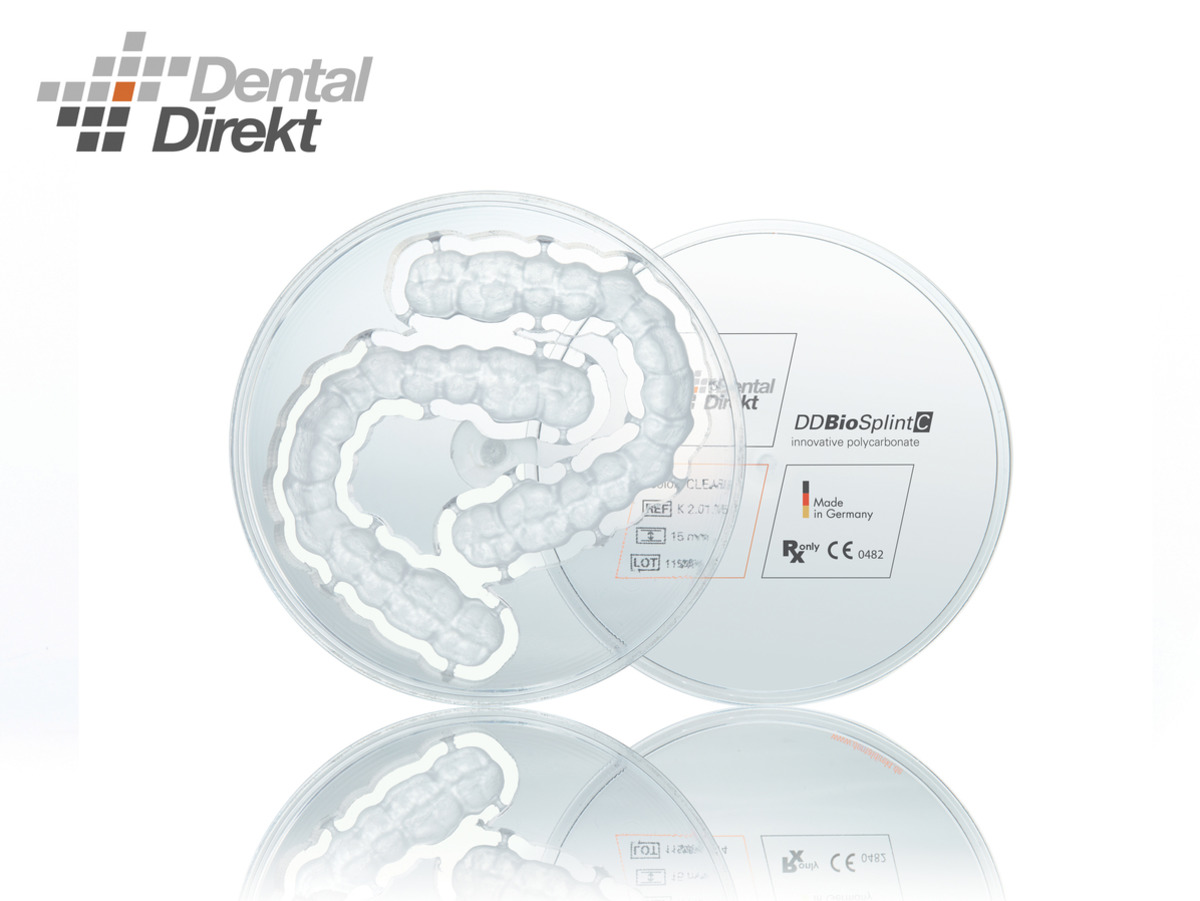 DD Bio Splint P HI Transparentní PMMA, termoplastický polymer, 15mm (K40115)