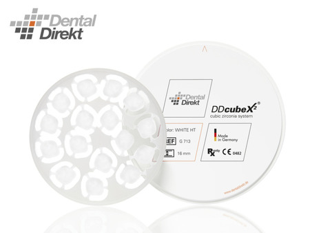 DD cubeX²® Bílý, super vysoce translucentní zirkon, 14mm