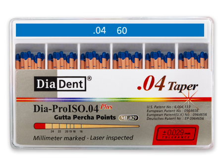 Diadent .04 - Gutaperčové čepy, vel. 060