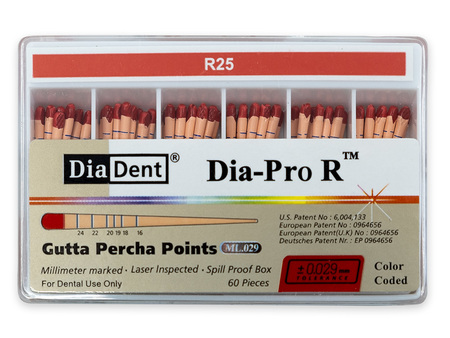 Diadent Dia-Pro R - Gutaperčové čepy pro Reciproc, vel. 025