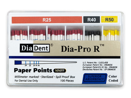 DiaDent Dia-Pro R - Papírové čepy pro Reciproc, sada 025-050
