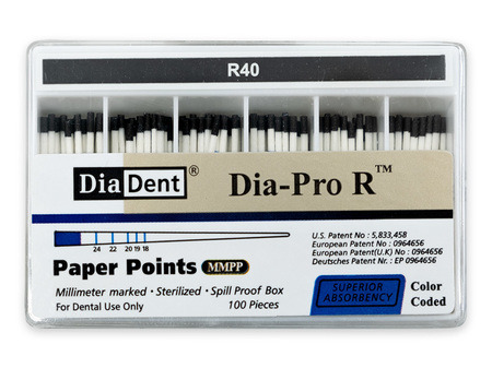 DiaDent Dia-Pro R - Papírové čepy pro Reciproc, vel. 040