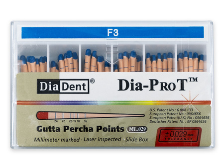Diadent Dia-ProT - Gutaperčové čepy pro Protaper, vel. F3
