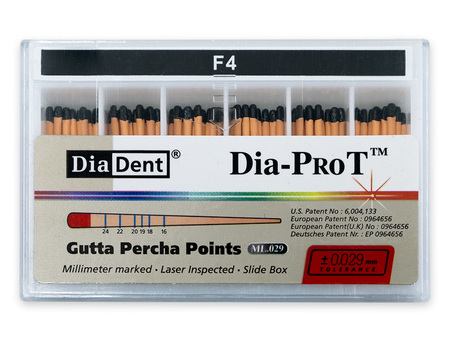 Diadent Dia-ProT - Gutaperčové čepy pro Protaper, vel. F4