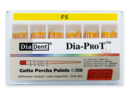 Diadent Dia-ProT - Gutaperčové čepy pro Protaper, vel. F5