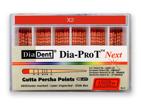 Diadent Dia-ProT NEXT - Gutaperčové čepy pro Protaper, vel. X2 (167-602)