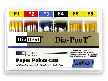 Dia-ProT - Papírové čepy pro Protaper, SADA F1-F5
