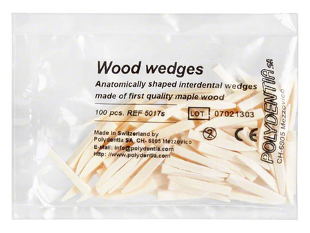 Dřevěné klínky 100ks bílé 17mm (XL), 20935