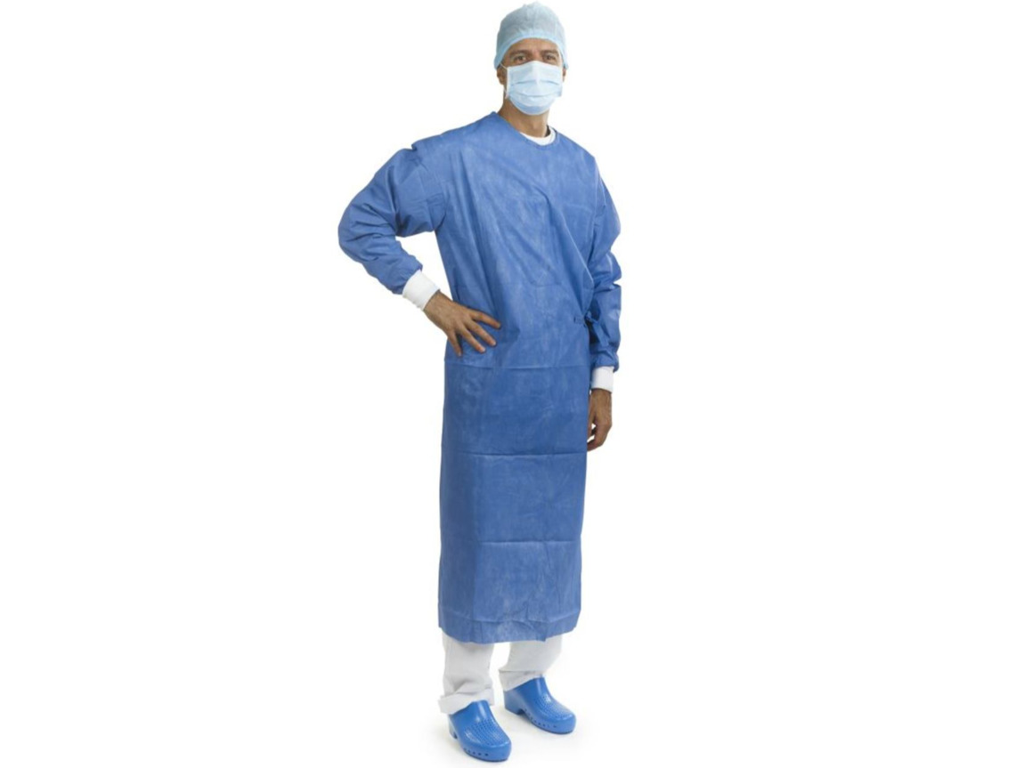EURONDA Chirurgický ochranný oděv - plášť tmavě modrý, vel. XL, 12ks 270407