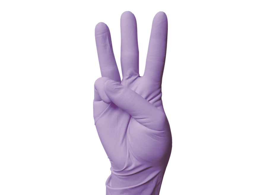Rukavice LATEX 100ks fialová vel. L 