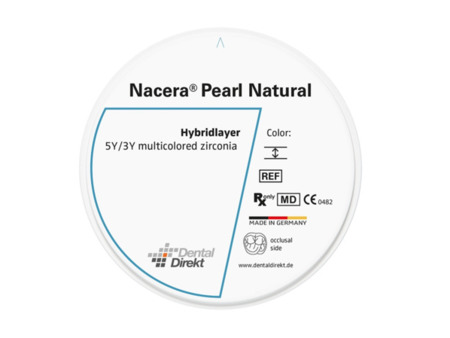 DD Nacera® Pearl Natural, multilayer zirkon, translucentní, A2, 16 mm