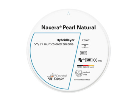 DD Nacera® Pearl Natural, multilayer zirkon, translucentní, A3, 25 mm