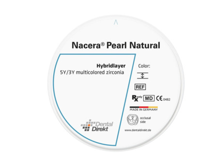 DD Nacera® Pearl Natural, multilayer zirkon, translucentní, A3,5; 25 mm