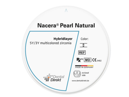 DD Nacera® Pearl Natural, multilayer zirkon, translucentní, C1, 16 mm