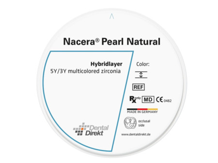 DD Nacera® Pearl Natural, multilayer zirkon, translucentní, C4, 20 mm