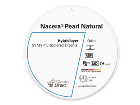DD Nacera® Pearl Natural, multilayer zirkon, translucentní, D3, 20 mm