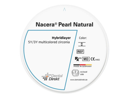 DD Nacera® Pearl Natural, multilayer zirkon, translucentní, D4, 20 mm