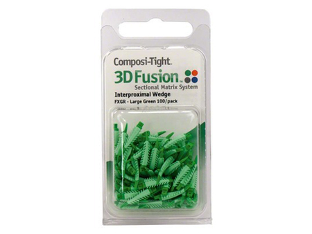Klínky Composi-Tight® 3D Fusion™ - 100 ks, zelené, velké, 123233