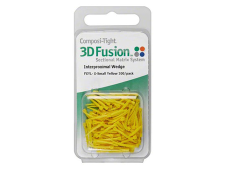 Klínky Composi-Tight® 3D Fusion™ - 100 ks, žluté, ultrajemné, 123029