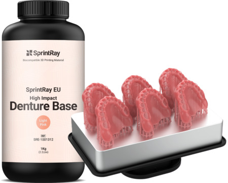 SprintRay EU High Impact Denture Base - Light Pink 1kg