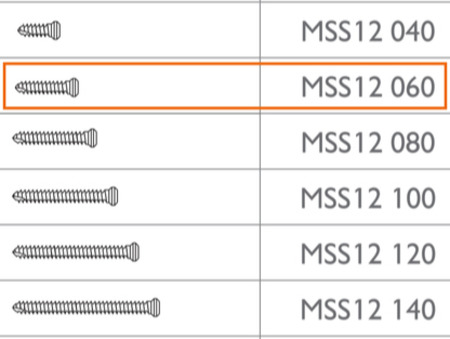 MEISINGER Micro Screw 3 x Ø1.2 - 6mm, by Prof. Dr. Fouad Khoury