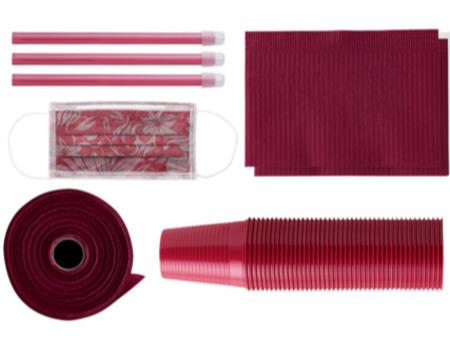 EURONDA Monoart set - burgundy set jednorázových prostředků