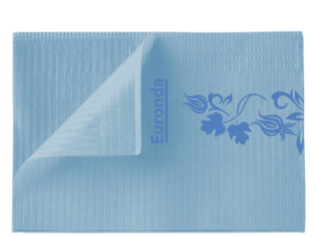EURONDA Monoart TOWEL UP FLORAL ochranný plášť, modrý 33x45, 10balx50ks (21810493)
