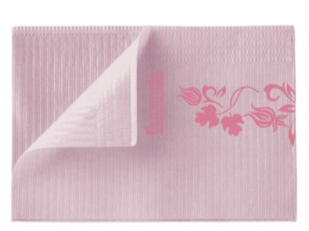 EURONDA Monoart TOWEL UP FLORAL ochranný plášť, růžový 33x45, 10balx50ks (21810492)