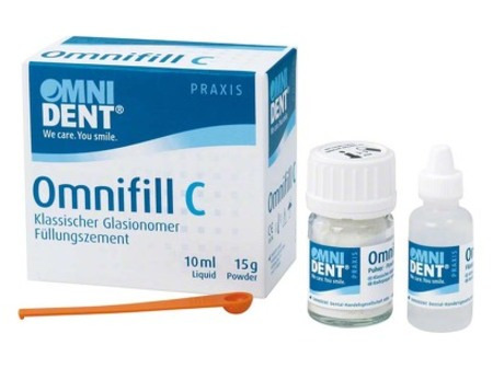 Omnifill C - skloionomerní cement, set A3 15g prášek 10ml tekutina (85184)