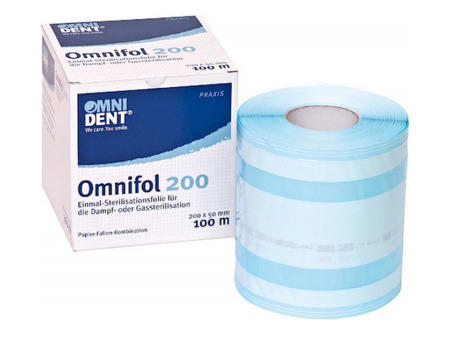 Omnifol - jednorázová sterilizační fólie, 200mm x 50mm x 100m