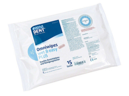 Omniwipes wet&easy PLUS - dezinfekční ubrousky, 2x15 ks