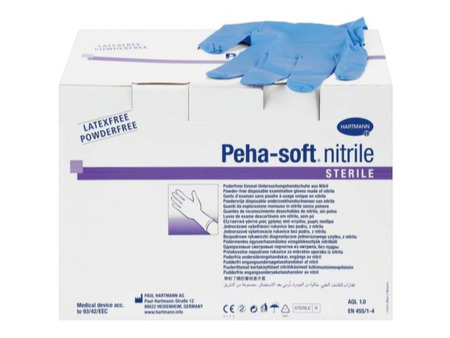 Peha-Soft nitril STERIL - 100 ks (50 párů) sterilně balených rukavic, vel. L