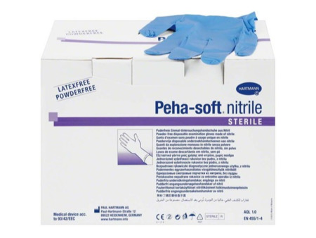 Peha-Soft nitril STERIL - 100 ks (50 párů) sterilně balených rukavic, vel. M