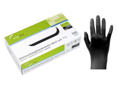 Rukavice Smart NITRIL 100ks, černé, vel. S