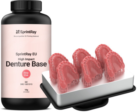 SprintRay EU High Impact Denture Base - Deep pink 1kg