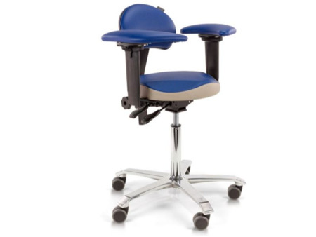Stomatologická židle pro práci s mikroskopem, modrá
