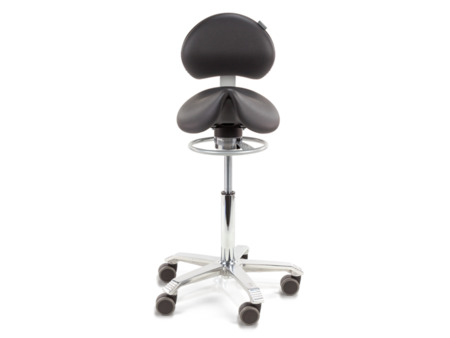 Stomatologická židle Sedlo Medical Amazone Balance s opěrkou - čalouněné, bezešvé