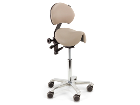 Stomatologická židle Sedlo Medical Amazone s opěrkou - čalouněné, bezešvé