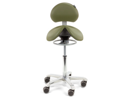 Stomatologická židle Sedlo Medical Jumper Balance s opěrkou - čalouněné, bezešvé