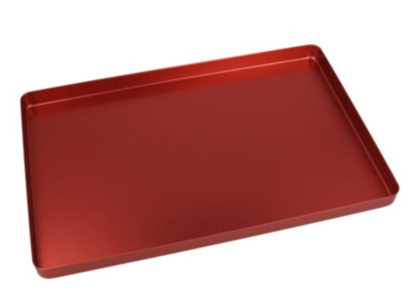 Euronda neperferovaná kazeta (tácek bez víka), 284 x 183 x 17mm, červená (20620025)