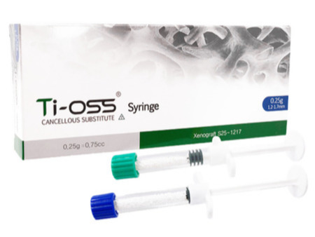 Ti-oss® Syringe  bovinní granulát 0.25g / 0.75cc(ml) objem 0.75 cm3, velikost zrna 1.2-1.7mm S25-0512