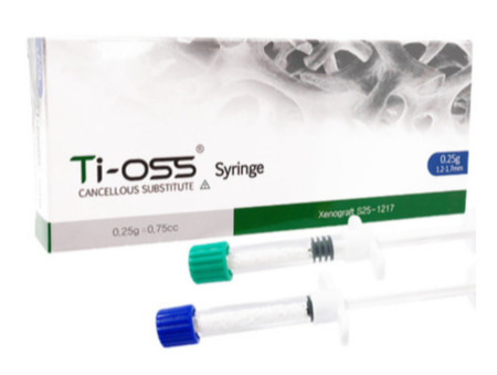 Ti-oss® Syringe  bovinní granulát 0.5g / 1.2cc(ml), objem 1.2 cm3, velikost zrna 0.5-1.2mm S05-0512