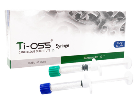 Ti-oss® Syringe  bovinní granulát 0.5g / 1.2cc(ml), objem 1.5 cm3, velikost zrna 1.2-1.7mm S05-0512