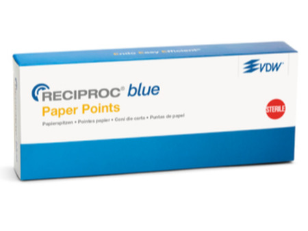 VDW - Sterilní papírové čepy pro Reciproc BLUE, SADA  025-050